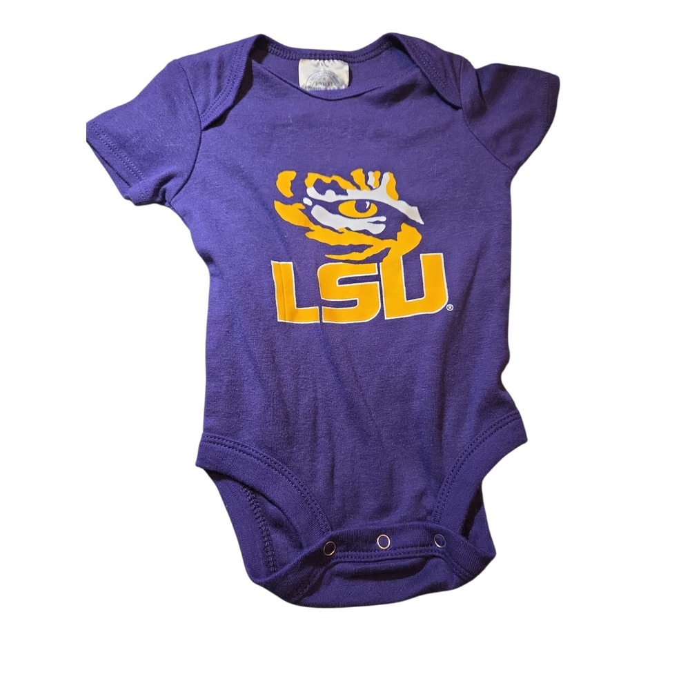 LSU Tigers Rivalry Threads Purple Baby Bodysuit Infant 0-3M NCAA Collegiate